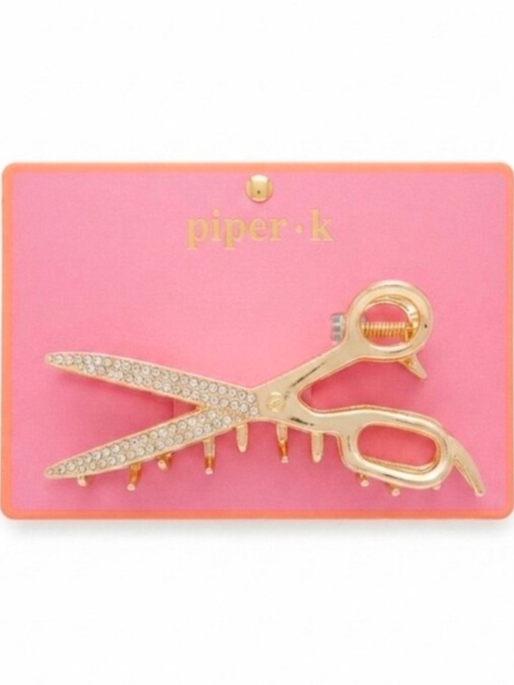 👉✨️ Piper K  Gold Scissor Crystal Hair Rhinestones Claw Metal Clip